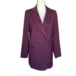 Wildfang Empower Double Breasted Elegant Purple Women's Blazer Size XS